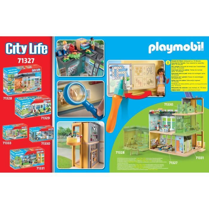 PLAYMOBIL - 71327 - Ecole aménagée - City Life - L'école - Mixte