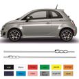 Autocollant Noir - Fiat 500 Model 3 - kit stickers décoration adhésif n°1-0