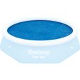 Bâche solaire pour piscine ronde 244cm - Bestway - Diamètre 210cm - Bleu-0