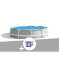 Kit piscine tubulaire Intex Prism Frame ronde 3,66 x 0,76 m + 6 cartouches de filtration-0