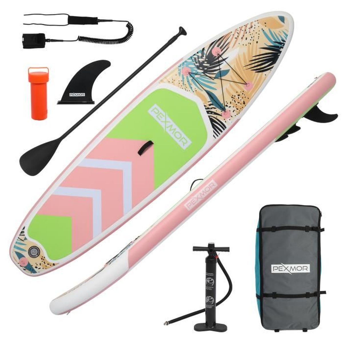 Planche SUP Gonflable 320x80x15 Cm - Stable Pour Débutants, Charge 200 Kg - Kit Complet Avec Pagaie, Pompe, Sac
