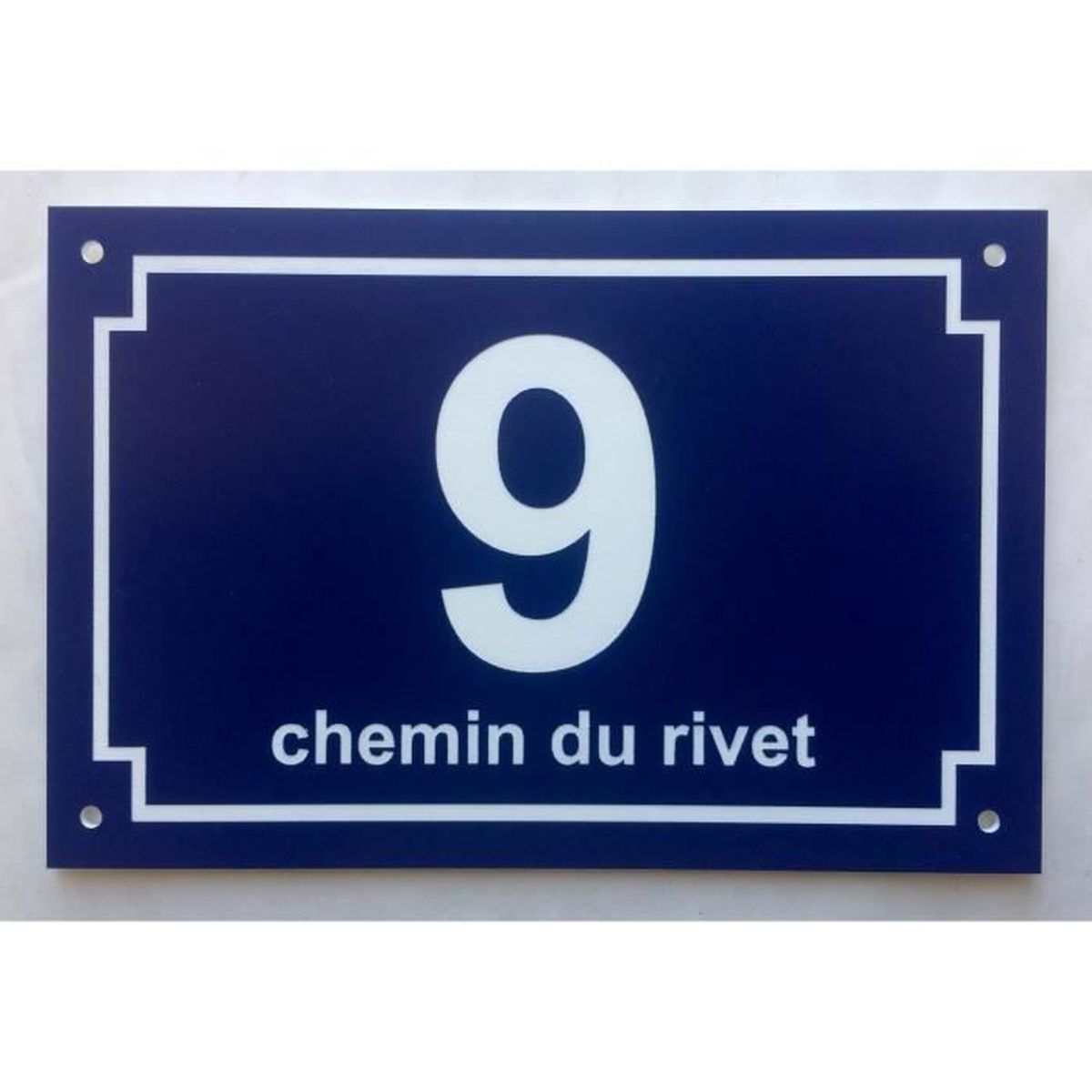 NUMERO DE RUE personnalisé + NOM de la Rue format 150 x 100 mm PVC