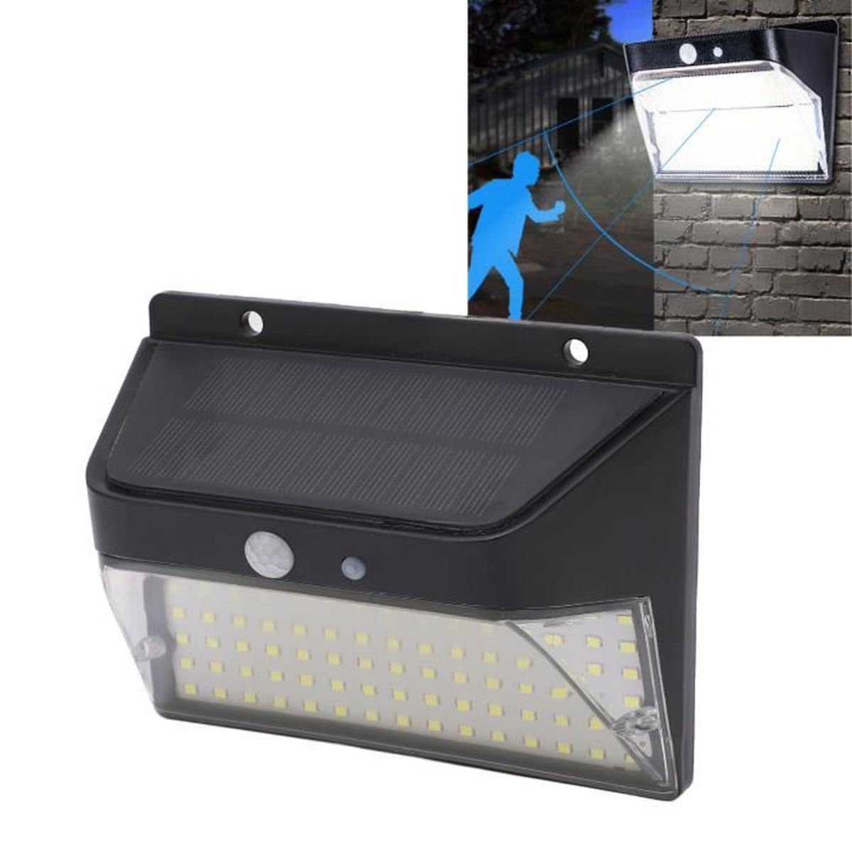 Projecteur Solaire Extérieur Avec Détecteur De Mouvement - 8500K, Très Lumineux, étanche IP65 - Pour Cour, Allée, Jardin