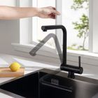 CECIPA MAX CECIPA Robinet de cuisine Noir Robinet rotatif à 360° Mitigeur de cuisine sous la fenêtre