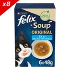 Felix Soup Sélection de Poissons 48x48g - Soupes en sachets pour chat adulte