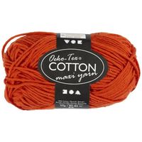 Pelote de fil de coton - Oeko-Tex Cotton Maxi - Plusieurs coloris disponibles - 80-85 m - 50 g Rouge