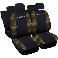 Housses de siège compatibles avec Puma, Noir / Camouflage Vert