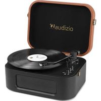 Audizio RP315 Platine vinyle design valise - Noir, récepteur Bluetooth, haut-parleur stéréo intégré, arrêt auto ou manuel