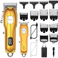 SURKER Tondeuse Cheveux Professionnelle Pour Hommes Tondeuse Barbe Kit de Soins Sans Fil Affichage LED Rechargeable USB