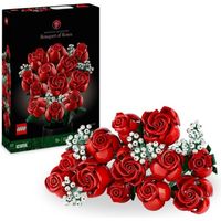 LEGO® 10328 Icons Le Bouquet de Roses, Fleurs Artificielles pour Décorer, Cadeau de Saint-Valentin pour Adultes