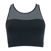 Brassière de sport femme ATHENA Training Dry noir - Dos nageur, microfibre respirante et élastique