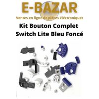 Kit Bouton Complet Switch Lite - EBAZAR - Bleu Foncé - Pour Nintendo Switch Lite - Garantie 2 ans