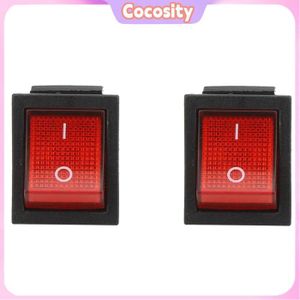 Interrupteur à Bascule Rouge 3 Broches - AC 250V 16A - Dimensions ~31x14x32 Mm - Neuf