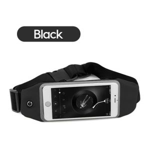 SAC DE SPORT Noir-Sac de ceinture étanche pour hommes et femmes, avec écran tactile de 6.8 pouces, sac de sport, course à
