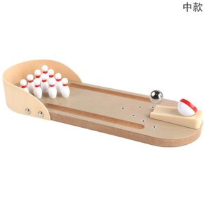 Wewoo - Jouet en bois pour les enfants et les adultes, taille: 29,5 x 10 cm  Table de bureau classique Ball Toy Mini jeu de bowling en - Jeux éducatifs  - Rue du Commerce