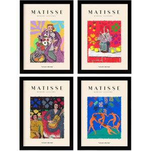 TABLEAU - TOILE Ensemble de 4 illustrations de Matisse - Nacnic - 