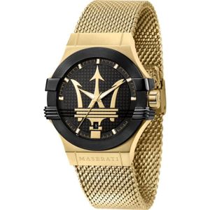 MONTRE Montre Maserati homme R8853108006 logo Potenza acier inoxydable or ceinture de maille Milan