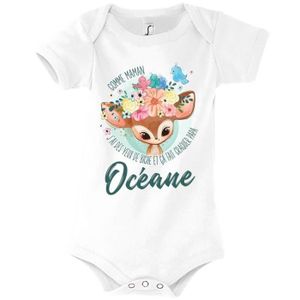 BODY Océane | Body bébé prénom fille | Comme Maman yeux de biche | Vêtement bébé adorable pour nou 3-6-mois