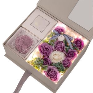 COFFRET THÉMATIQUE Rose Gift Box Soap Flower Gift Box Light String Gi