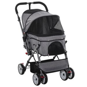 Nastarki Animaux Voyage Poussette 20 Kg Poussette pour Chien avec Sac de  Rangement et Housse de Pluie Poussette Buggy pour Chien Pet Stroller avec  Porte-gobelet (Gris) : : Animalerie