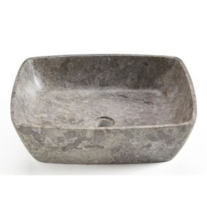 LAVABO - VASQUE Vasque à poser - lavabo en marbre coloris gris - L