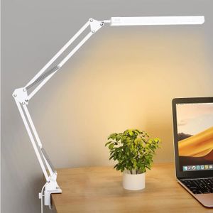 LAMPE A POSER SKYLEO Lampe LED de bureau USB à clip avec adaptateur 5 V-2 A et 3 modes d'éclairage x 10 niveaux de lnosité pour la protection 142