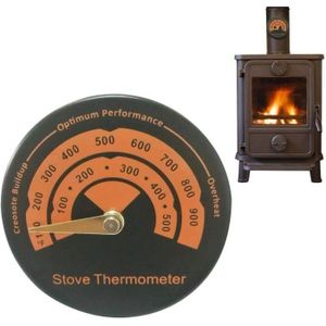 Poêle magnétique Thermomètre Jauge pour Cheminée Poêle à bois Conduit de  Chaleur Log