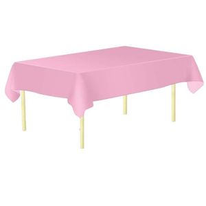 mariage Nappe de mariage en plastique imperm/éable rectangulaire pour banquet - Blanc f/ête danniversaire ZKSMNB Lot de 3 nappes jetables 137 x 274 cm