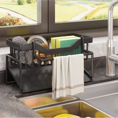 Égouttoir Vertical Pour évier - Rangement Astucieux Pour éponges Et Accessoires De Cuisine, Séparation Sec/humide