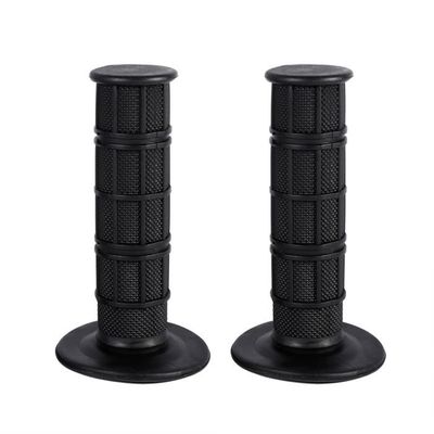 Poignées Universelles Silicone Pour Guidon Moto/scooter 22mm (7/8") - Noir Antidérapant - Confort Et Réduction Vibrations