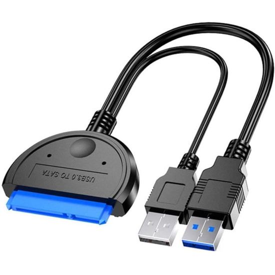 Leadingstar USB 3.0 vers 2.5 3.5 SATA III HDD SSD Convertisseur de câble  adaptateur pour disque dur 