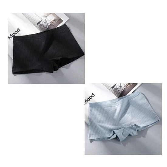 Boxer en coton pour femmes,2 pièces,packs de sousvêtements,culotte courte de sécurité,grande