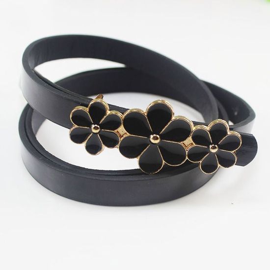 TeeYee Ceinture élastique large et réglable pour femme Motif fleurs