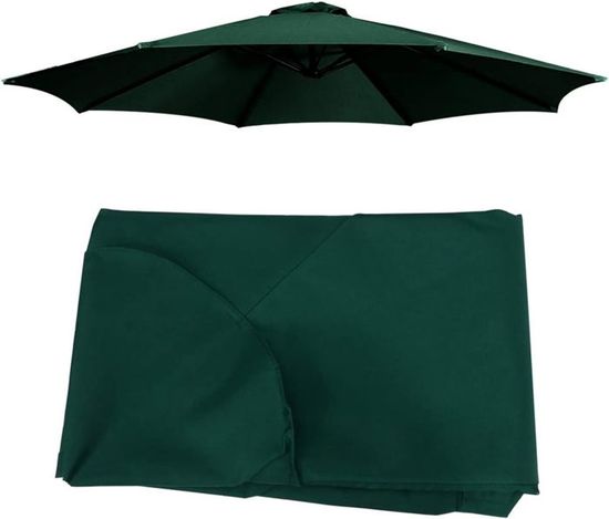 Toile De Remplacement Pour Parasol Rond 2,5 M - 6 Baleines - Blanc Crème, Polyester 190T, étanche Et Anti-UV 95%
