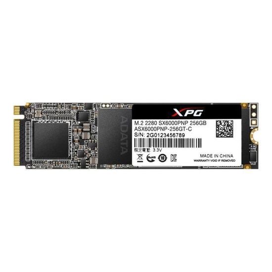ADATA XPG SX6000 Pro Disque SSD 256 Go interne M.2 2280 PCI Express 3.0 x4 (NVMe)