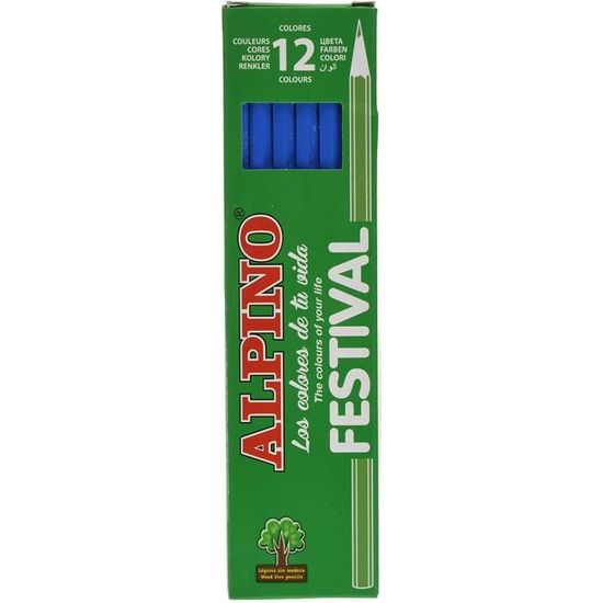 Alpino Festival Bleistifte – 12 Stück, Schwarz, Einfache Design-Bleistifte Für Schule, Büro & Skizzen