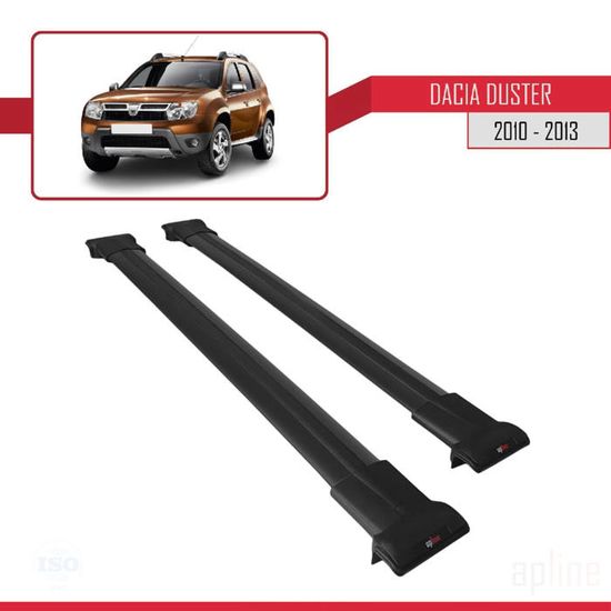 Compatible avec Dacia Duster 2010-2014 Barres de Toit FLY Modèle Railing Porte-Bagages de voiture NOIR