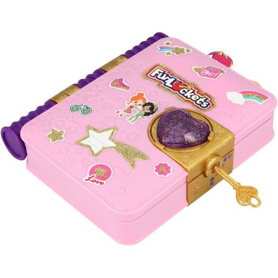 Carnet à Serrure Avec Autocollants - Couverture Peluche Violette - 80 Pages - Idéal Pour Journal Secret, Dessin, Notes - Cadeau Fille