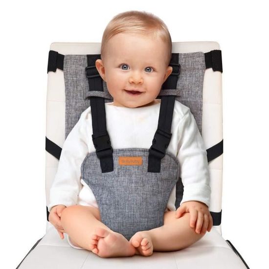 Chaise Rehausseur Bébé Pliante Portable – Siège D’appoint Avec Plateau & Sac De Transport – Idéal Voyage & Camping (Beige)