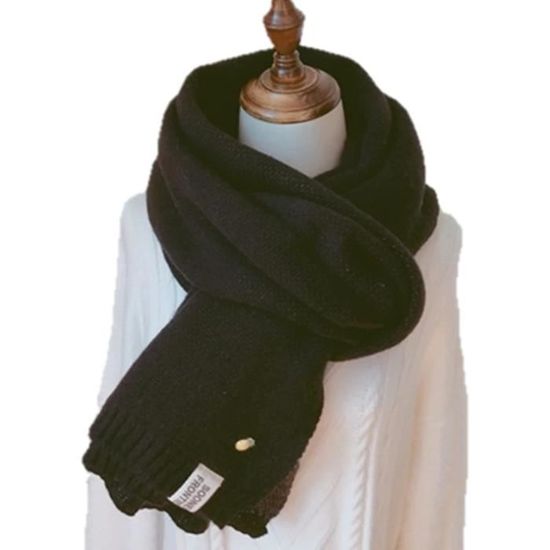 Cape écharpe Pull Femme Avec Manches - Hiver Chaud, Laine Tricotée, Taille Unique 235x50 Cm - Châle Pashmina à Manches Longues