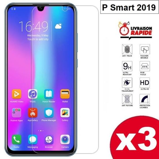 Kit Protection écran Huawei P Smart Plus (2019/2020) - Verre Trempé 9H + Coque Silicone Transparente