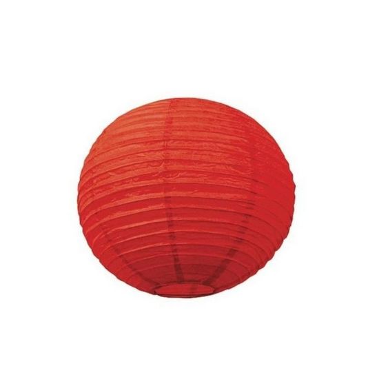 Lanterne Japonaise Rouge, Lampion boule Papier, 35 cm, à suspendre - Unique