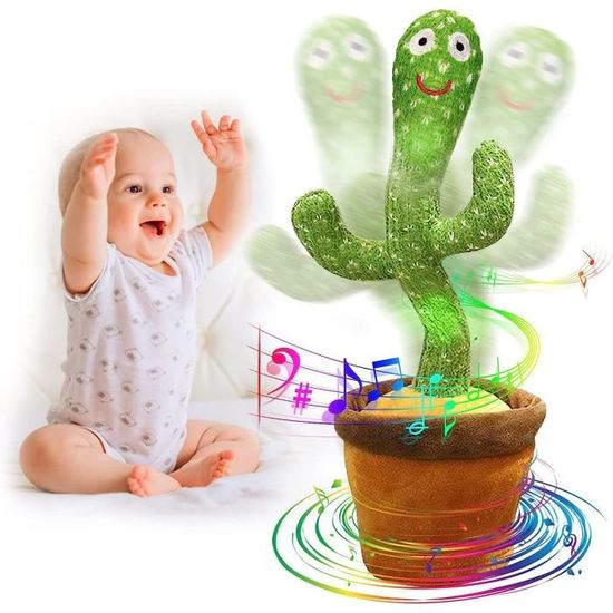 Jouets en Peluche Cactus Dansant et Chantant, Éclairage,Répète ce Que Tu  Dis,Jouet Cactus Éducatif Interactif,120 Chansons - Cdiscount Jeux - Jouets