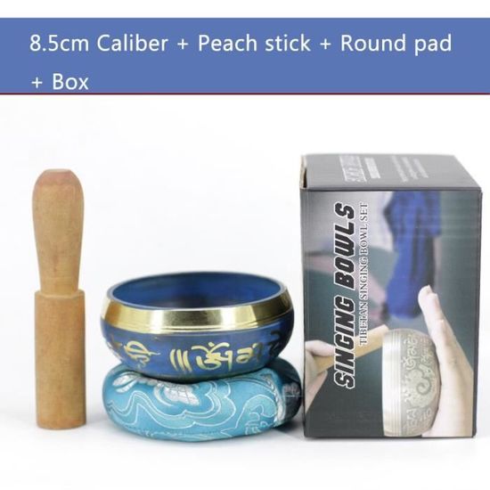 Bol Chantant Tibétain 8 Cm En Laiton - Méditation, Yoga, Relaxation - Avec Bâton En Bois