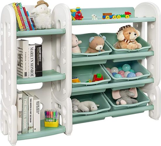Costway-Meubles de salle de jeux pour tout-petits, armoire à bacs en  plastique, rangement de jouets pour enfants - AliExpress