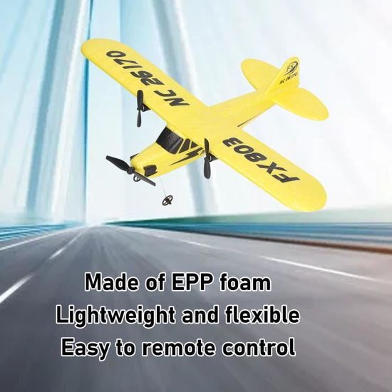 Avion Télécommandé 2.4GHz 2CH En EPP – Planeur Débutant Avec Auto-Stabilisation, Batterie 150mAh, Portée 150m