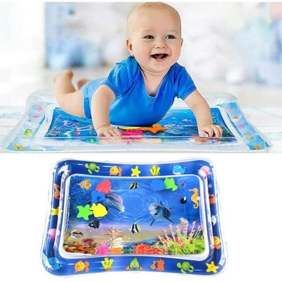 Jeu Chat Interactif Tapis Jeu Sensoriel Eau Pour Chat - Gonflable - Rafraîchissant - 65x65x8cm - PVC - Intérieur/extérieur Canicule Chat