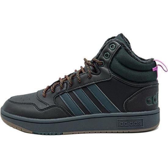Baskets - ADIDAS - Hoops 3.0 Mid - Lacets - Noir - Homme Noir - Cdiscount Chaussures