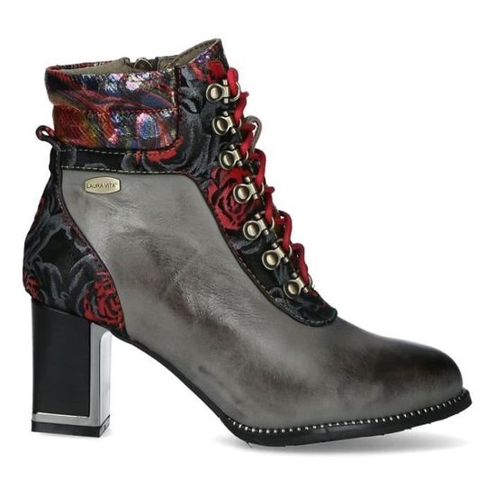 Bottines Femme Dolce Vita Talon Bloc Gris Foncé - Franges, Bout Ouvert - Taille 8 - Occasion