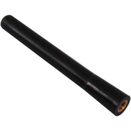 Antenne De Tige Voiture Courte 3cm Alliage Aluminium Noir - Adaptateur Toit Universel